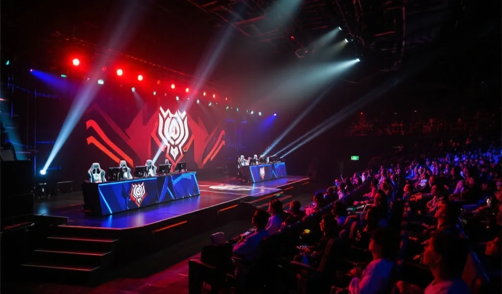 电竞赛场激情瞬间